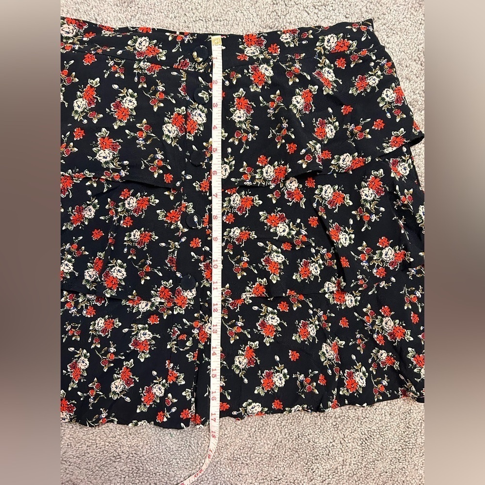 Zara PRINTED MINI SKIRT WITH RUFFLES - Picture 5 of 8